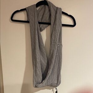 Sparkly Gray Infinity Scarf with hidden pocket